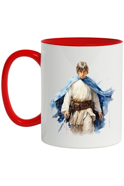 StoryGift Romania Luke Skywalker Mug, Fictional Character, Movie, Star Wars, Multicolor 330 ml, Sky, With,STG