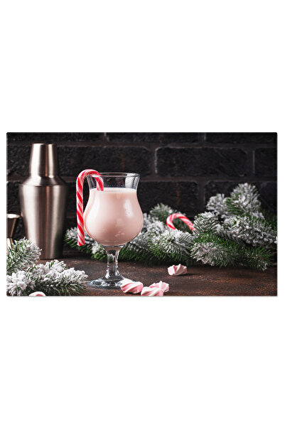 StoryGift Romania Tablou Canvas Cocktail Roz De Craciun Cu Marshmallow Delici...