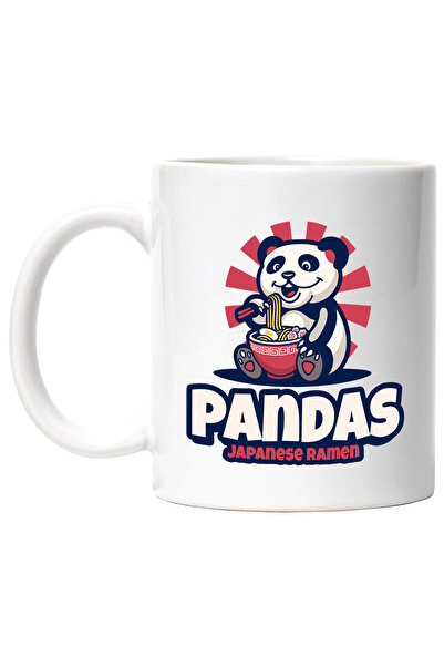 StoryGift Romania Cana Cu Pandas Japanese Ramen, Urs, Emblema, Mancare, Multi...