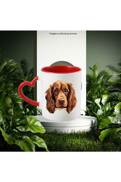 StoryGift Romania Mug with a shy puppy | illustration | shy | does not come out of the word master, With ,STG.