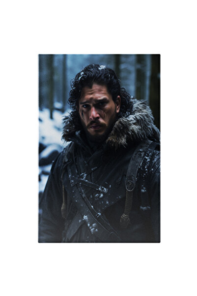 StoryGift Romania Tablou Canvas: Portret Barbat Jon Snow In Padure Iarna Hbo ...