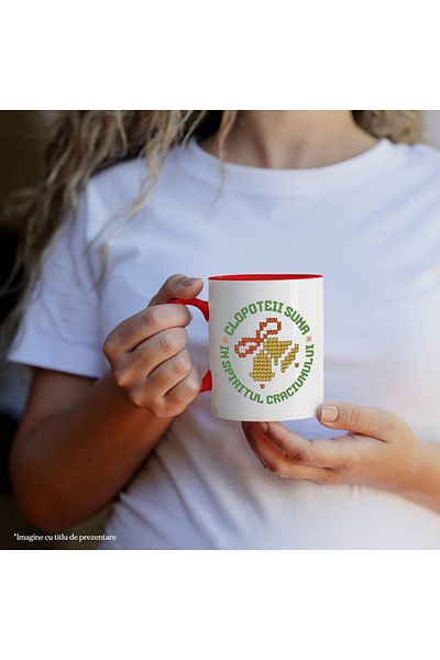 StoryGift Romania Bells Mug Ringing in the Spirit of Christmas Holidays, 330ml, Ceramic with Ro Handle, With, STG