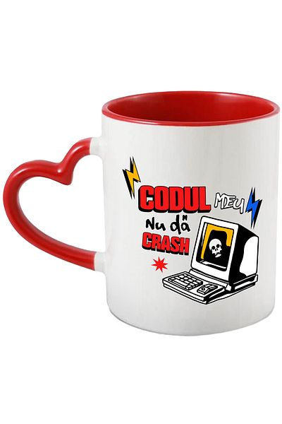 StoryGift Romania Computer mug with skeletons text My code, my rules!, 330ml, Ceramica cu Man, Cu,STG