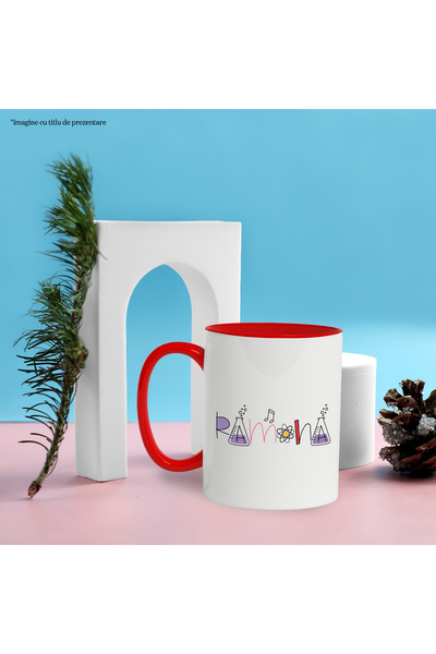 StoryGift Romania Mug With Name Ramona, School, Chemistry, Materials, Algebra, Geometry, 330ml, Ceram, With, STG.