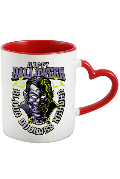 StoryGift Romania Cana Cu Mesaj In Engleza Happy Halloween, Vampir, Dracula, Lilieci, Multicolor 3, Cu ,STG