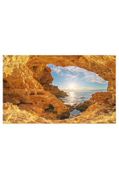 StoryGift Romania Tablou Canvas Aproape De Natura In Grote La Malul Marii, Gr...