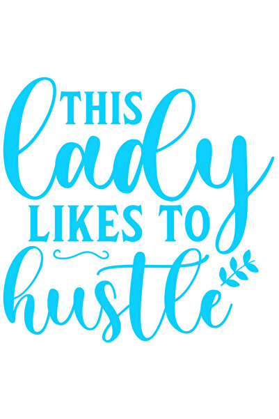 StoryGift Romania Sticker Exterior cu mesajul "Acestei doamne ii place sa munceasca" , Vinyl Albastru, 40 cm