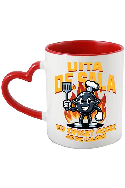 StoryGift Romania Mug barbecue lover forget about the gym I spin the little funny gym, 330ml, Ceramica c, Cu, STG