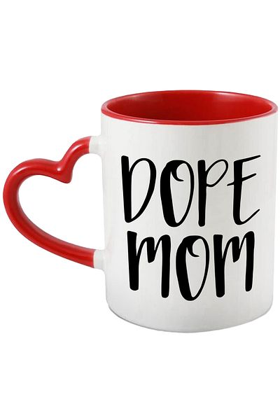 StoryGift Romania Mug for loved and appreciated mothers with the message "Dope mom" - smart mom with , With ,STG