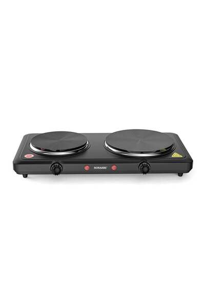 sonashi Double Electric Hot Plate with Adjustable Temperature Control and Ove...