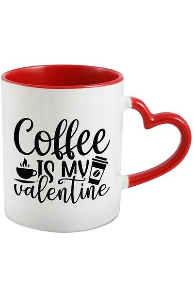 StoryGift Romania Mug for those who love to drink coffee with the message "Coffee is my Valentine", With ,STG