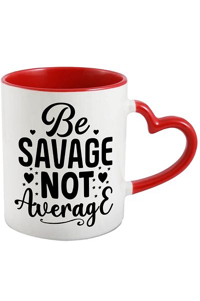 StoryGift Romania Mug with hearts and a message that urges you to be wild, not mean with Handle I, With,STG