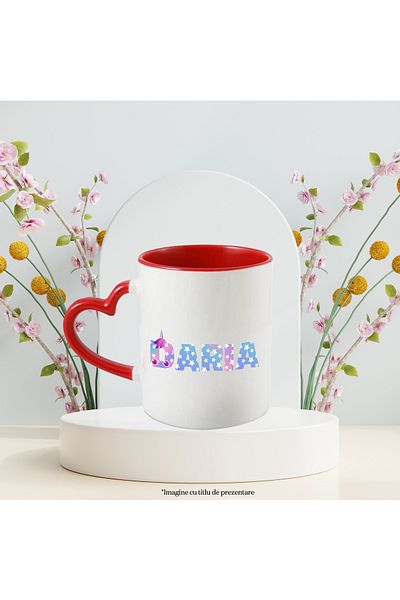 StoryGift Romania Mug With Name Daria, Unicorn, Princess, Fairytale, Cute, 330ml, Ceramic with M, With ,STG