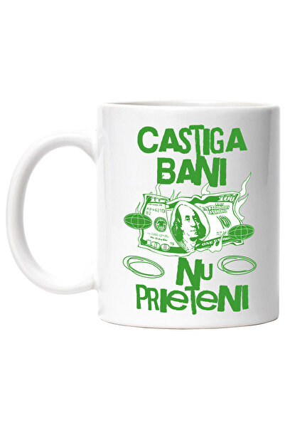 StoryGift Romania Cana nu Prieteni ci bani bacnota lumea moderna, 330ml, Cera...