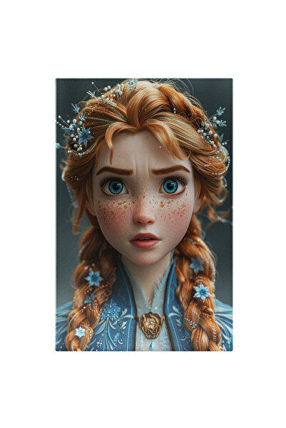 StoryGift Romania Tablou Canvas: Prințesă Regatul Înghețat Cu Fulgi De Zăpadă...