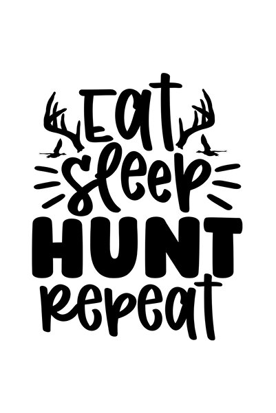 StoryGift Romania Sticker Eticheta 40CM Exterior cu textul "Eat, sleep, hunt,...