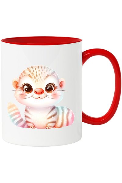StoryGift Romania Mug with a cheerful little otter | illustration | curiosity | happiness | playful | , With ,STG