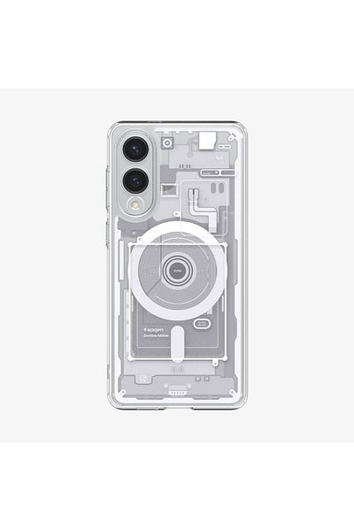 Spigen Ultra Hybrid MagFit for Samsung Galaxy S25 EDGE case [MagSafe compatible] - Zero One White