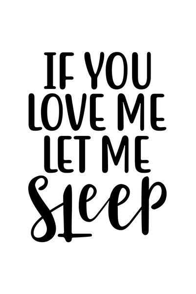 StoryGift Romania Sticker Autocolant 30CM Exterior cu textul "If you love me, let me sleep" - lasa-ma sa dorm ,