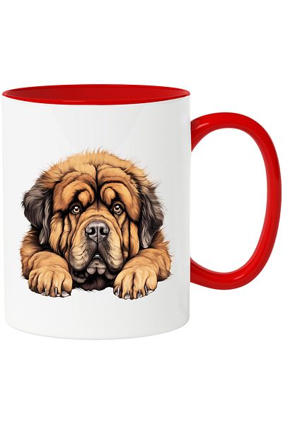 StoryGift Romania Mug with a little disappointed furry dog ​​| illustration | needs care | for, With, STG