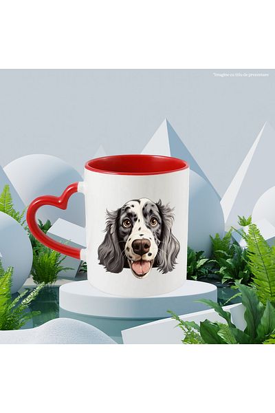 StoryGift Romania Mug with a cheerful dog that can't wait to play | energetic | for the lover, With ,STG