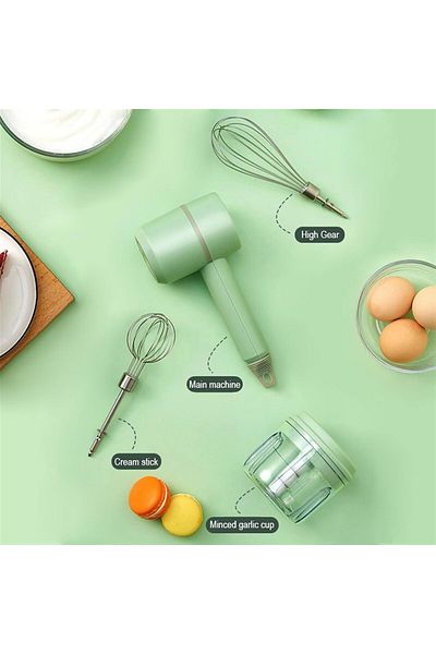 COOYA 250ML Electric Mixer, portable handheld, 3-speed automatic control for cakes, eggs