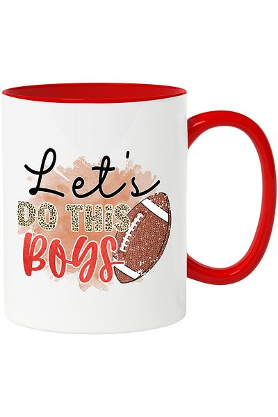 StoryGift Romania Mug with the message "Let's do this, boys", let's do it, ball, illustration, sport,, With ,STG