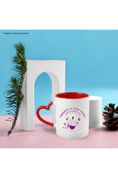 StoryGift Romania Magic Potion Mug in Hand with Funny Text Love At First Sight That's What You Think, With, STG