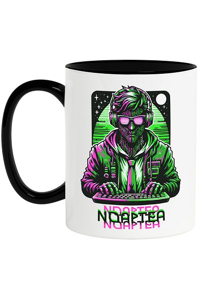 StoryGift Romania Mug Night. in the light of screens, we create programmer dreams, 330ml, Ceramic with Ma, Cu, STG
