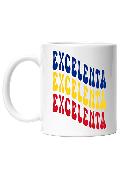 StoryGift Romania Cana Cuvantul Excelenta, in Culorile Steagului Romaniei, Ro...