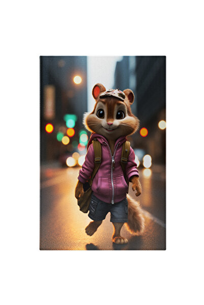 StoryGift Romania Tablou Canvas: Animat Veverita Printre Cladiri Veverita Si ...