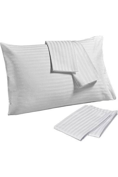 Hotel Linen Klub 4-piece 100% Cotton Sateen Pillowcase (50X75CM) – Silky Soft Feel Like Satin, Hotel-quality Bedding
