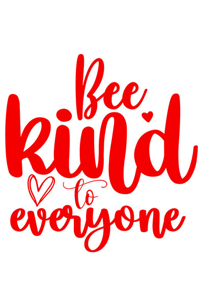 StoryGift Romania Sticker Exterior cu inimioare si mesajul "Be kind to everyo...