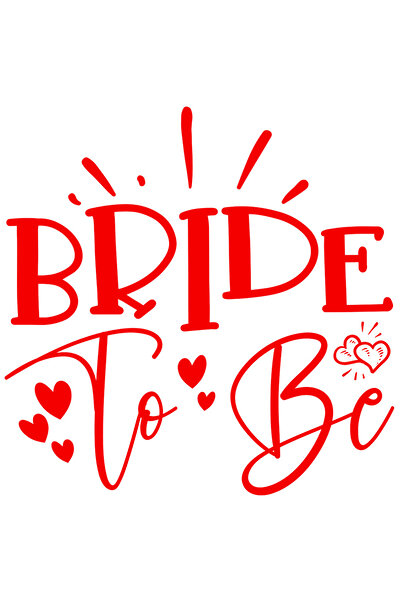 StoryGift Romania Sticker Autocolant 70CM Exterior cu inimioare si textul in engleza "Bride to be" - mireasa sa