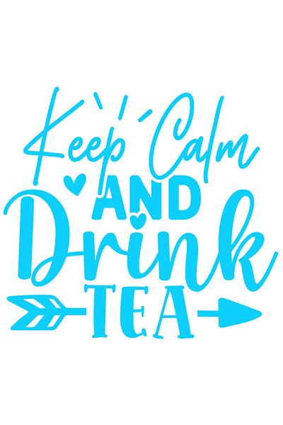 StoryGift Romania Sticker Eticheta 40CM Exterior cu mesajul in engleza "Keep calm and drink tea" - stai calm si