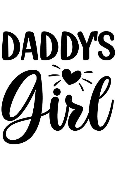 StoryGift Romania Sticker Eticheta 40CM Exterior cu inimioara si textul "Daddy's girl" - fetita tatalui preferat