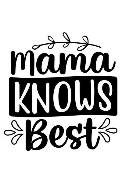 StoryGift Romania Sticker Autocolant 70CM Exterior cu textul in engleza "Mama knows best" - mama stie cel mai bi