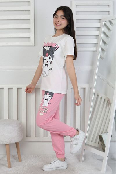 bunny hopp 100% Cotton Summer Short-Sleeved Anti-Sweat Soft Fabric Girl's Pajamas Set