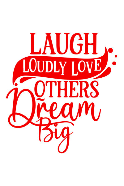 StoryGift Romania Sticker Autocolant 30CM Exterior cu mesajul "Razi zgomotos, iubeste-i pe ceilalti, ai visuri m