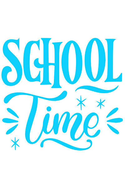 StoryGift Romania Sticker Autocolant 30CM Exterior pentru cei care incep scoala cu mesajul "E timpul pentru scoa