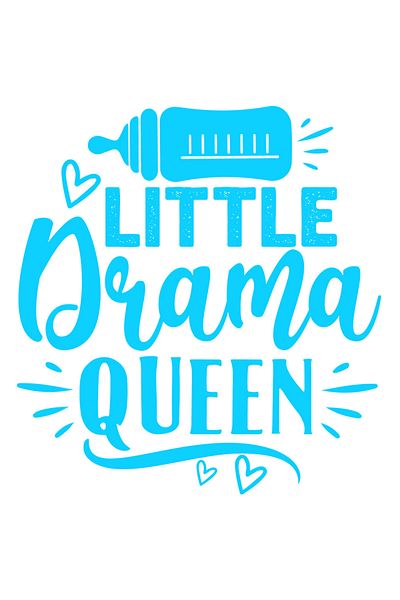 StoryGift Romania Sticker Autocolant 70CM Exterior pentru o fetita care este "regina dramei" - biberon inimioare