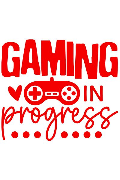 StoryGift Romania Sticker Autocolant 70CM Exterior cu textul "Gaming in progress" - joaca pe calculator in progr