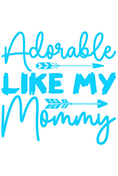 StoryGift Romania Sticker Autocolant 30CM Exterior cu textul in engleza "Adorable like my mommy" - adorabila ca