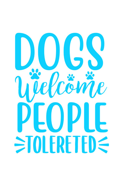 StoryGift Romania Sticker Exterior cu labute si mesajul "Cainii ii primesc pe...