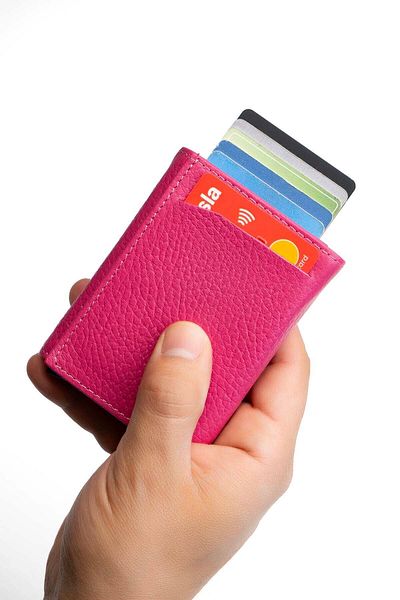 Niki Leather Legend Pink Genuine Leather Smart Mechanism Wallet