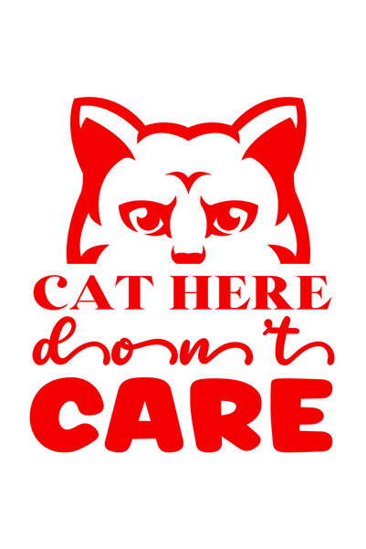 StoryGift Romania Sticker Autocolant 70CM Exterior cu o pisica si mesajul "Ca...