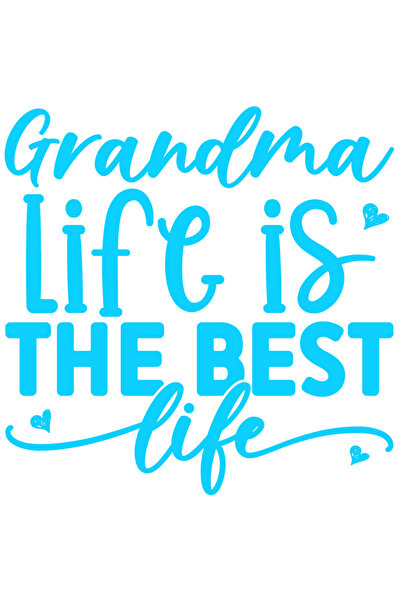 StoryGift Romania Sticker Exterior cu inimioare si mesajul "Viata de bunica e...