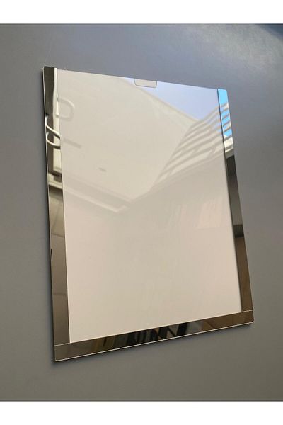 Yönline A4 Silver Mirror Document Frame Easy to Change Self-Adhesive Wall and Door Type Foil Holder