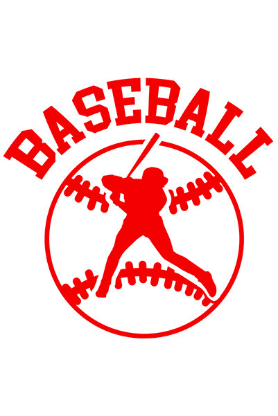 StoryGift Romania Sticker Exterior cu minge de baseball si o figura de jucator pentru pasionatii acestui spo