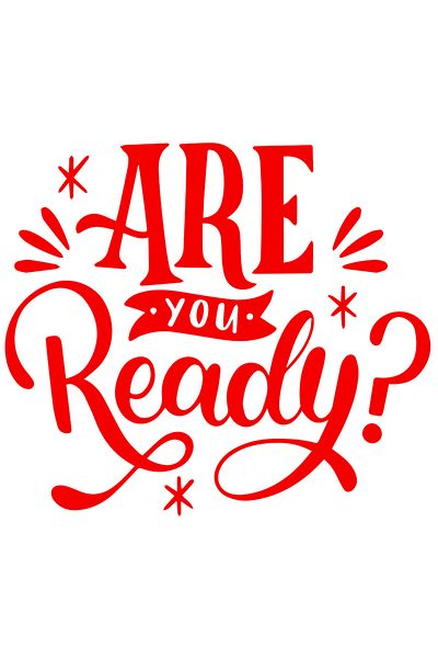 StoryGift Romania Sticker Eticheta 40CM Exterior cu mesajul in engleza "Are you ready?" - esti gata pentru ce ur